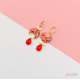 ASTREE boucles d'oreilles "Paint Cerise" - Bibop et Lula