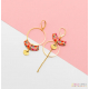 GRETA boucles d'oreilles "PAINT CERISE" - Bibop et Lula