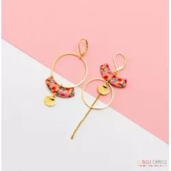 GRETA boucles d'oreilles "PAINT CERISE" - Bibop et Lula