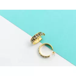 CALIE boucles d'oreillespetite créole " LEOPARD" - Bibop et Lula