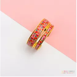Manchette, bracelet "PAINT CERISE" - Bibop et Lula
