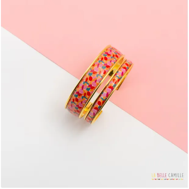 Manchette, bracelet "PAINT CERISE"