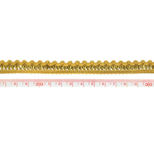 Galon mini pompon ocre et Or