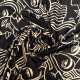Tissu viscose Dancing Faces - Bibop et Lula