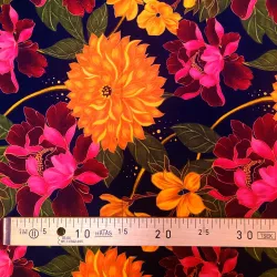 Tissu viscose Delhia bloom - Bibop et Lula