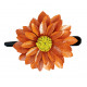 Barrette cuir Dahlia orange - Bibop et Lula