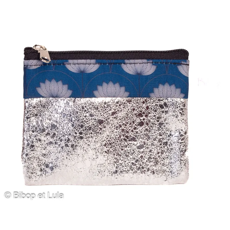 Petit porte-monnaie Lotus similiargent