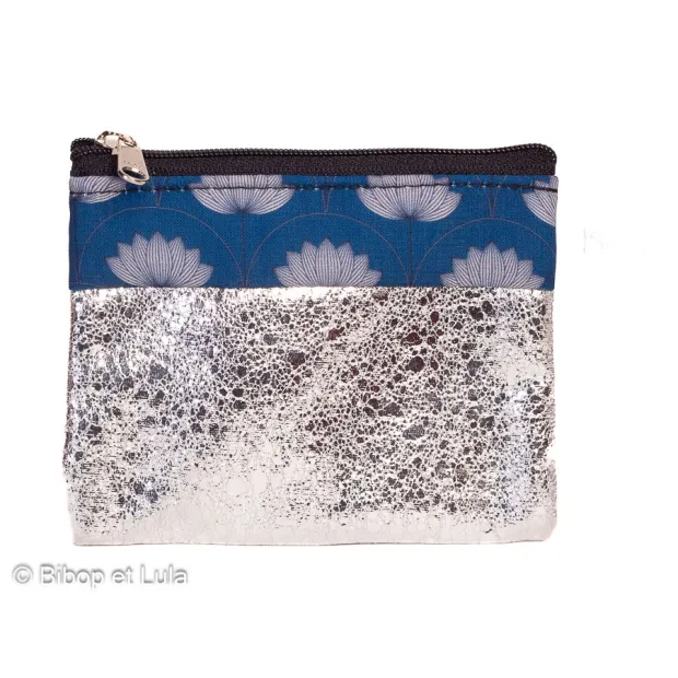 Petit porte-monnaie Lotus similiargent