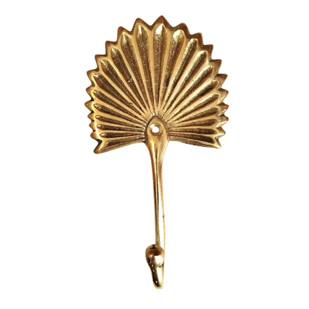 Patère laiton Feuille de Palme