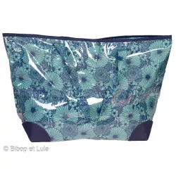 Grand sac cabas Bouquet bleu - Bibop et Lula
