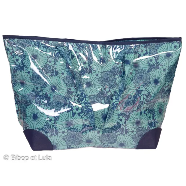 Grand sac cabas Bouquet bleu