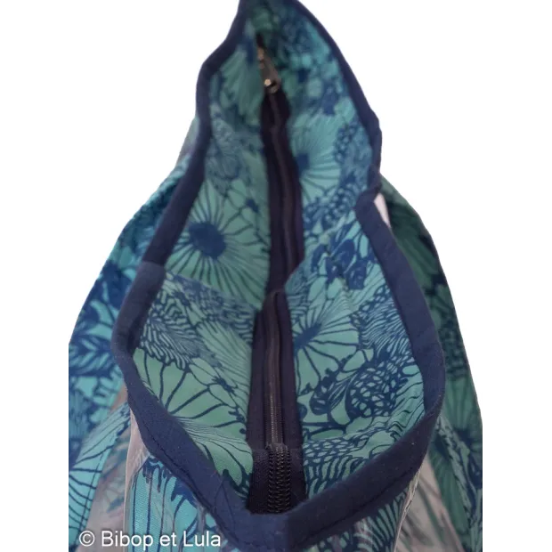 Grand sac cabas Bouquet bleu