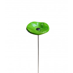 Fleur en verre vert prairie coquelicots - Petit - Bibop et Lula