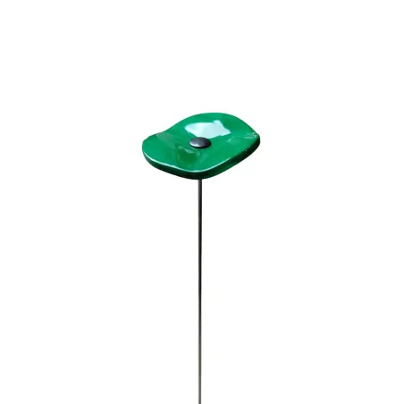 Fleur en verre vert emeraude coquelicots - Petit