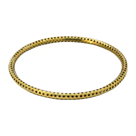 Jonc laiton doré motif trou