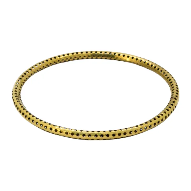 Jonc laiton doré motif trou