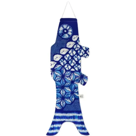 Koinobori kimono Deep Shibori