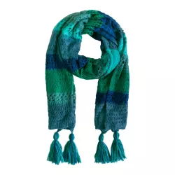 Écharpe rayée en laine Brésil - Bibop et Lula