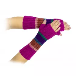 Mitaines rayées en laine Pérou - Bibop et Lula