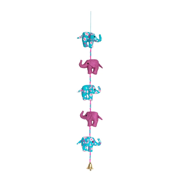 Mobile clochette Eléphant Rose