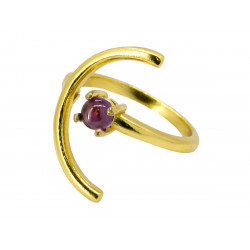 Bague laiton Améthyste - Bibop et Lula