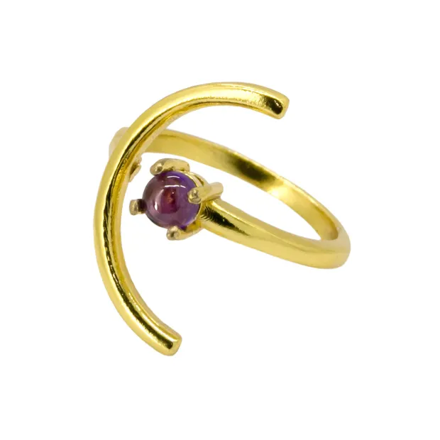 Bague laiton Améthyste