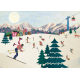 Carte Postale Sport d'hiver - Bibop et Lula