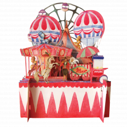 3D Pop Up Carte Fête foraine - Bibop et Lula