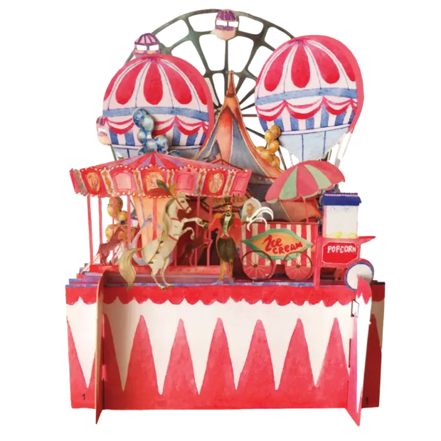 3D Pop Up Carte Fête foraine