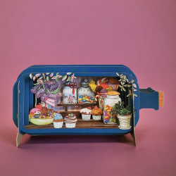 3D Pop Up Carte Délices sucrés - Bibop et Lula