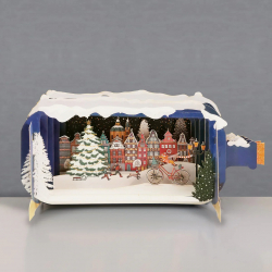 3D Pop Up Carte Postale "Les joies de Noël " - Bibop et Lula