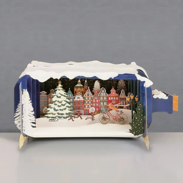 3D Pop Up Carte Postale "Les joies de Noël "