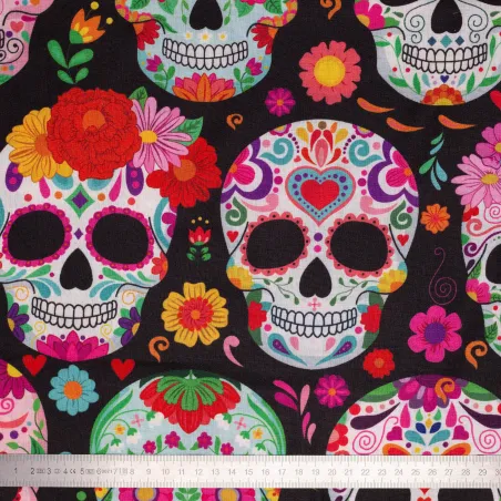 Tissu coton lin La Llorona