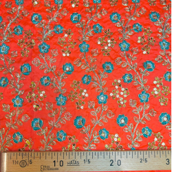 Tissu indien Bollywood brodé de sequins Naklak - Bibop et Lula