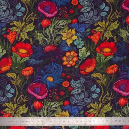 Tissu viscose Valley of flowers