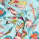 Tissu coton Frida-ciel - Bibop et Lula