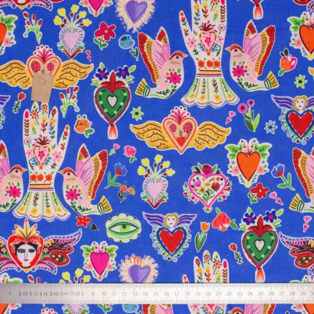 Tissu coton lin Milagro