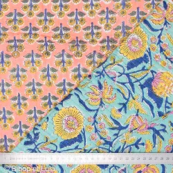 Tissu indien coton matelassé Poovar - Bibop et Lula