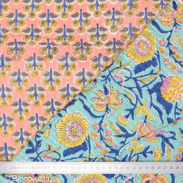 Tissu indien coton matelassé Poovar