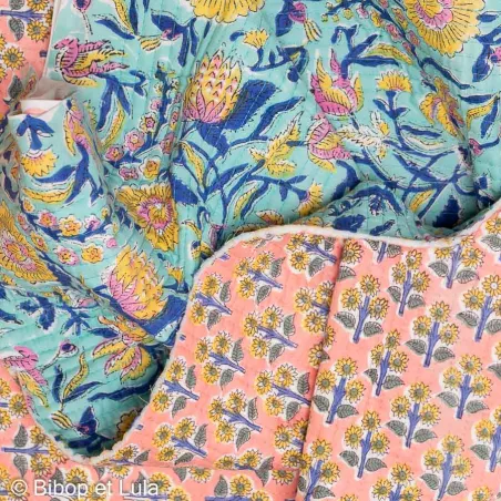 Tissu indien coton matelassé Poovar