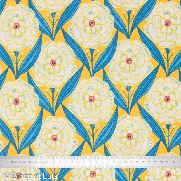 Tissu coton lin Etini