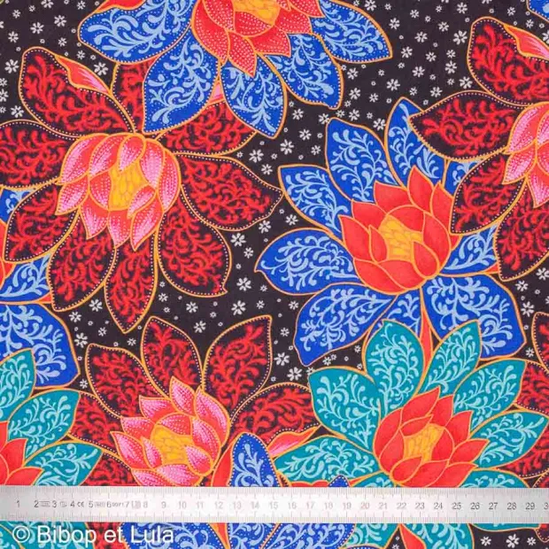 Tissu viscose Lotus bloom