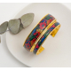 Manchette large , bracelet "Folk hiver" - Bibop et Lula