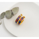CALIE boucles d'oreillespetite créole "FOLK HIVER" - Bibop et Lula