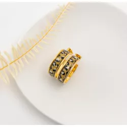 CALIE boucles d'oreilles petite créole "LEOPARD" - Bibop et Lula