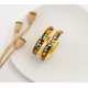 CALIE boucles d'oreilles grande créole "VINTAGE ORANGE" - Bibop et Lula