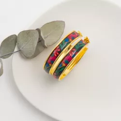 CALIE boucles d'oreilles grande créole "FOLK HIVER" - Bibop et Lula