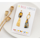 GAIA boucles d'oreilles "VINTAGE ORANGE" - Bibop et Lula
