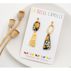 GAIA boucles d'oreilles "VINTAGE ORANGE" - Bibop et Lula