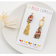 GAIA boucles d'oreilles Palme terracotta - Bibop et Lula